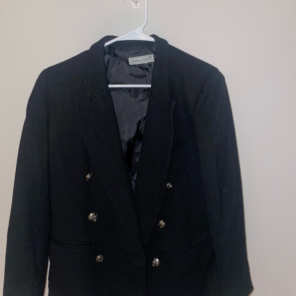 Elegant Black Double-Breasted Blazer